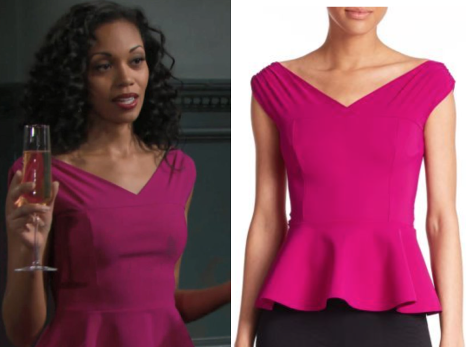 hot pink peplum top