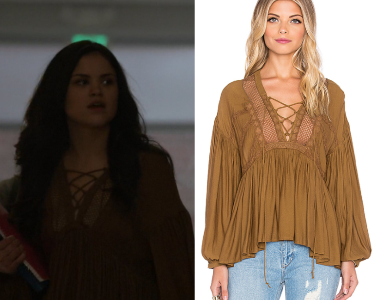 Teen Wolf: Season 6 Episode 1 Hayden's Brown Peasant Blouse | Shop Your TV