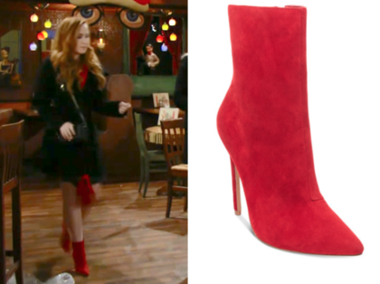 steve madden red suede boots