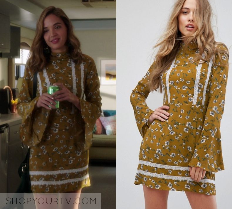 Famous in Love: Season 2 Episode 3 Cassie's Yellow Floral Dress | Shop ...