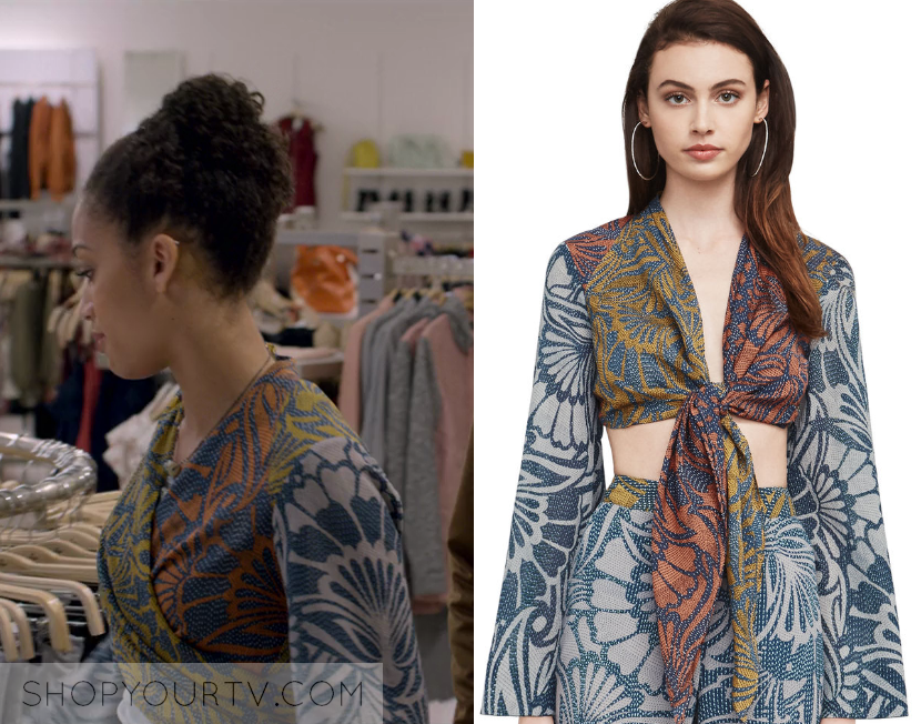 13 Reasons Why: Season 2 Episode 7 Nina's Floral Printed Wrap Blouse ...