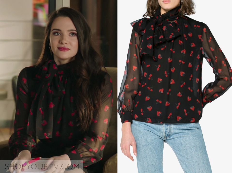 The Bold Type: Season 2 Episode 1 Jane's Strawberry Printed Blouse ...