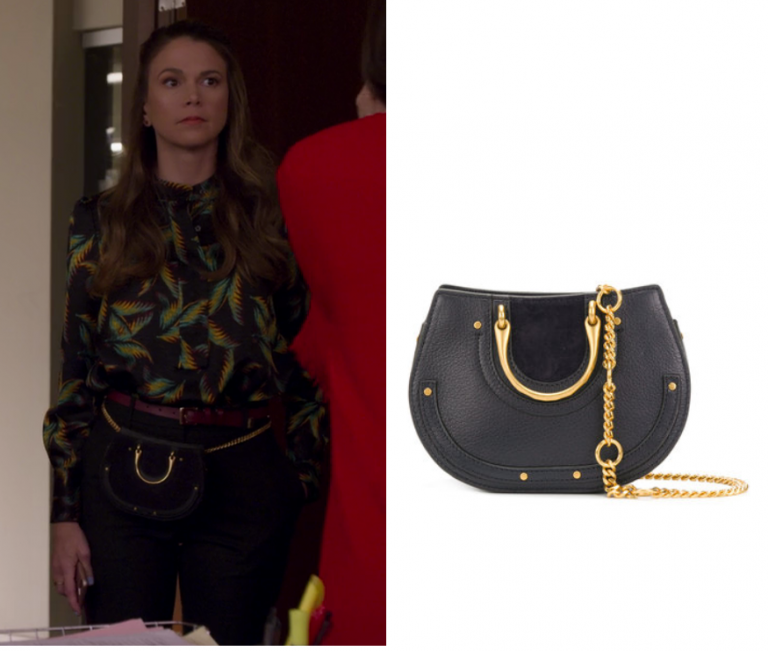 Younger: Season 5 Episode 1 Liza's Black/Gold Belt Bag | Fashion ...