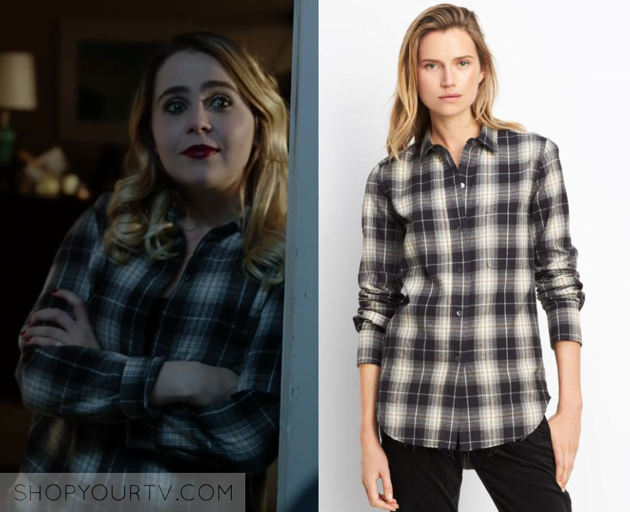 Good Girls: Season 1 Episode 5 Annie's Black/White Plaid Shirt | Shop ...