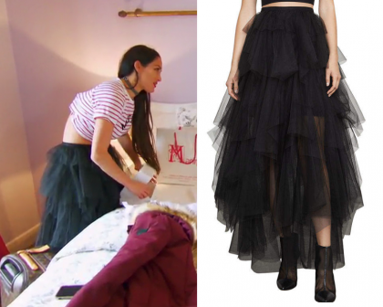 layered tulle maxi skirt