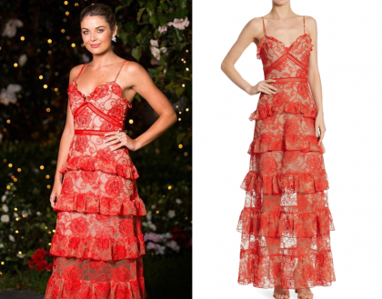 nicholas red lace dress