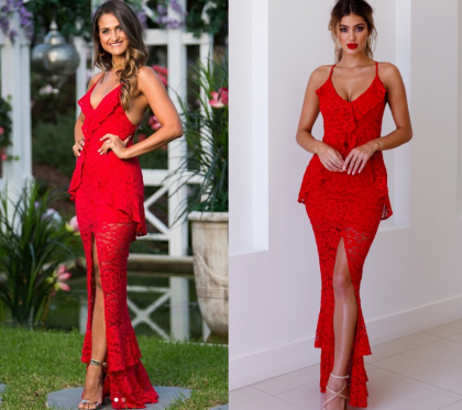 The Bachelor AU: Season 6 Episode 4 Aleksandra's Red Lace Dress | Shop ...