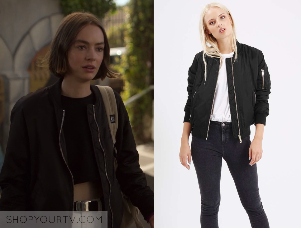 Atypical: Season 2 Episode 5 Casey's Black Bomber Jacket | Fashion,  Clothes, Outfits and Wardrobe on | Shop Your TV