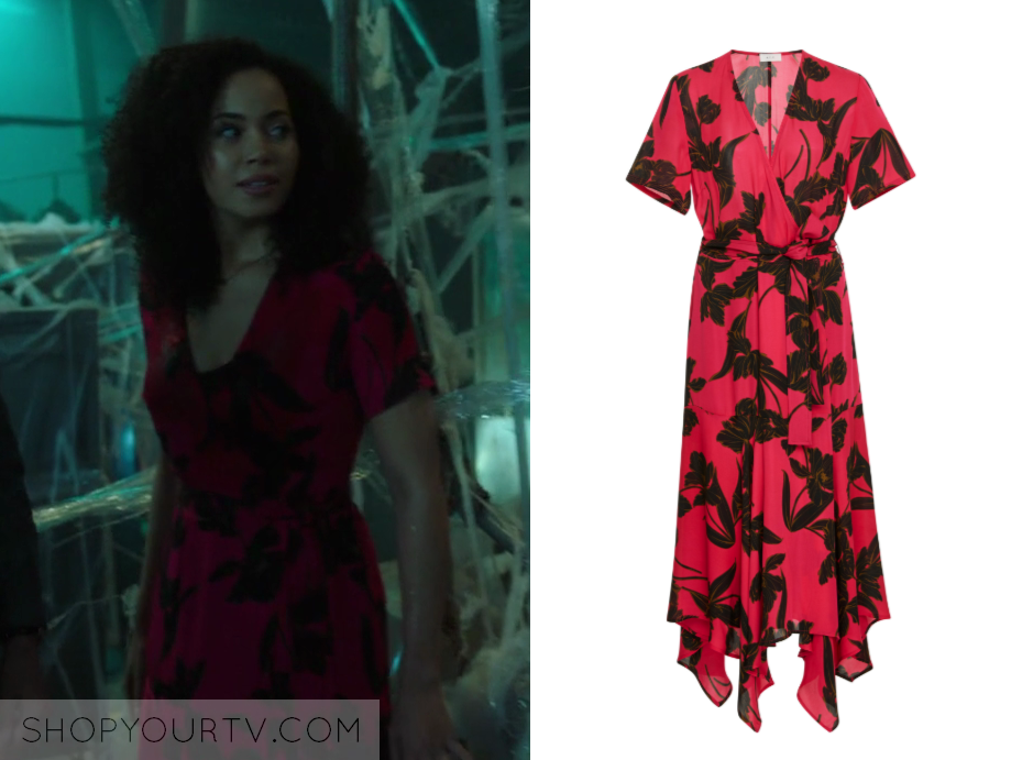 Charmed Season 1 Episode 8 Macy s Red Printed Dress Shop Your TV