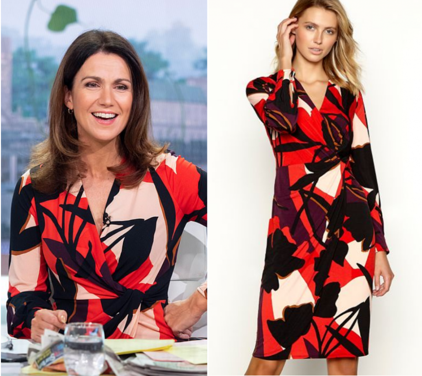 Good Morning Britain: December 2018 Susanna's Red Print Wrap Dress ...