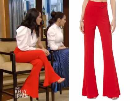 Live with Kelly and Ryan: January 2019 Brie's Flared Red Pants