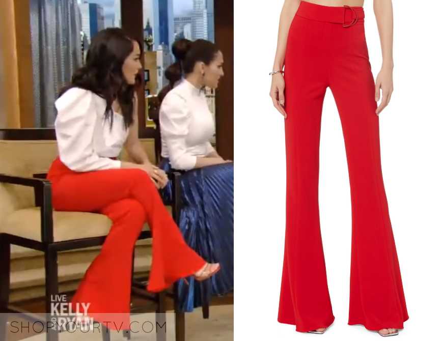 Live with Kelly and Ryan: January 2019 Brie's Flared Red Pants