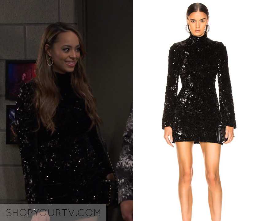 Happy Together: Season 1 Episode 13 Claire's Black Embellished Dress ...