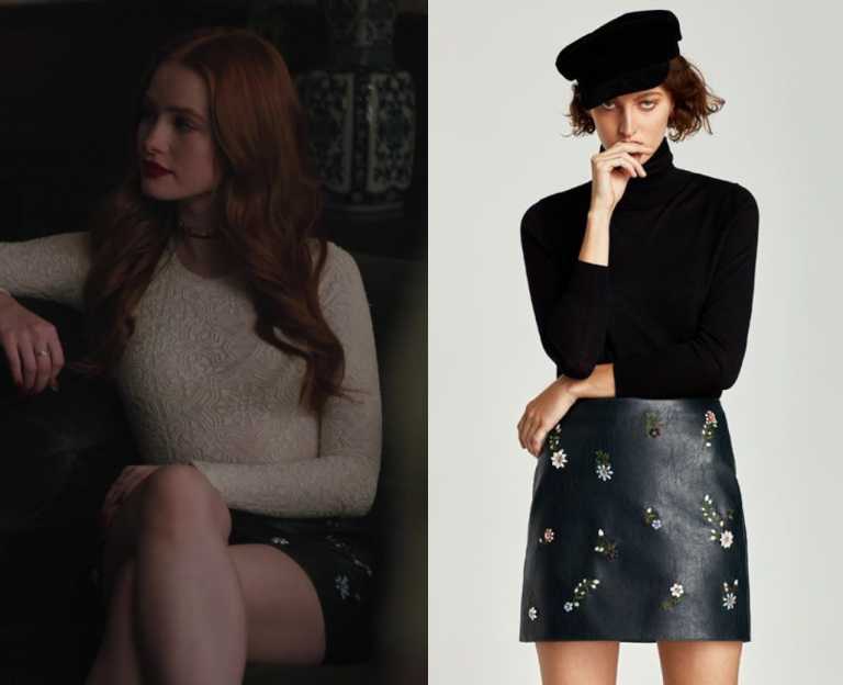 Riverdale: Season 3 Episode 9 Cheryl's Floral Leather Skirt | Shop Your TV