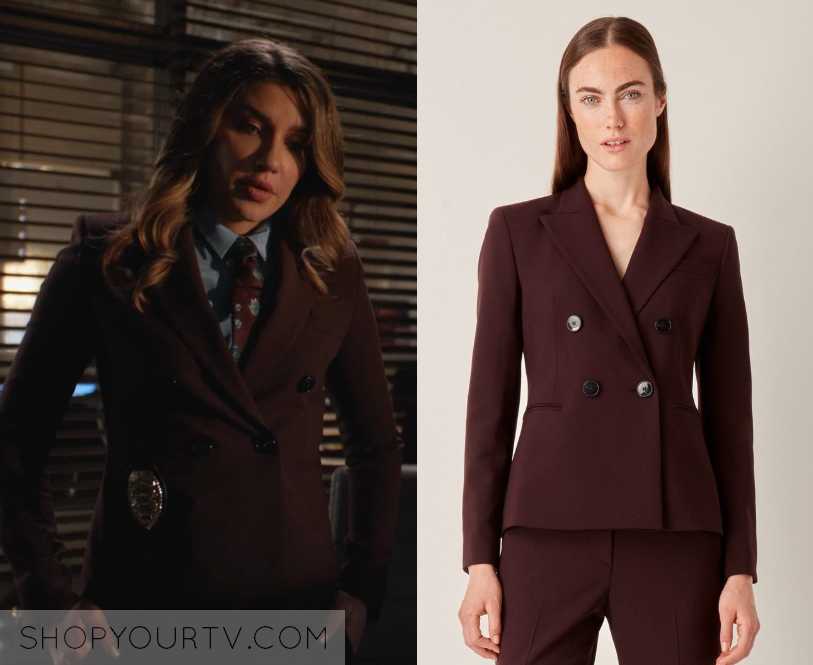 Arrow: Season 7 Episode 12 Dinah's Purple Double Breasted Blazer | Shop ...