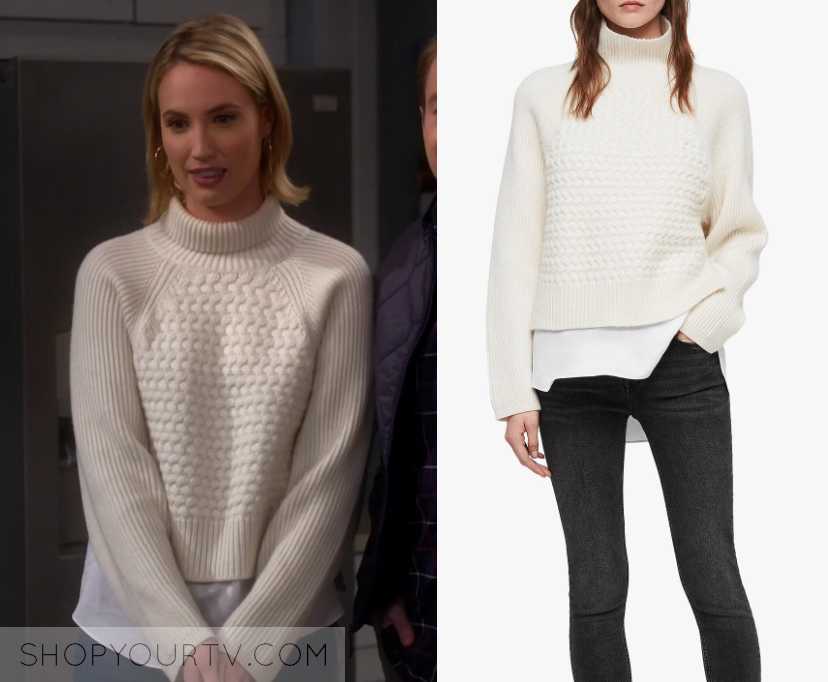 Last Man Standing: Season 7 Episode 14 Mandy's White Ribbed Sweater ...