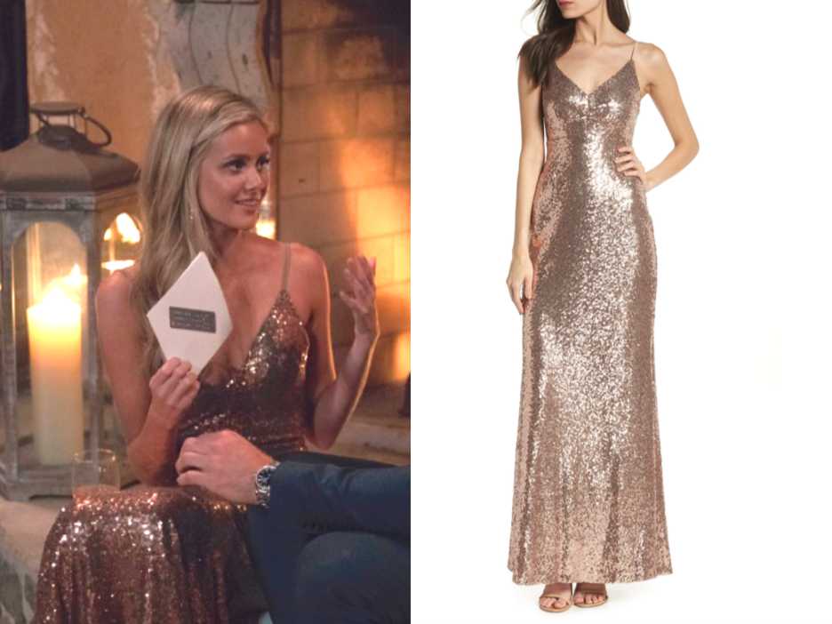 morgan and co rose gold dress