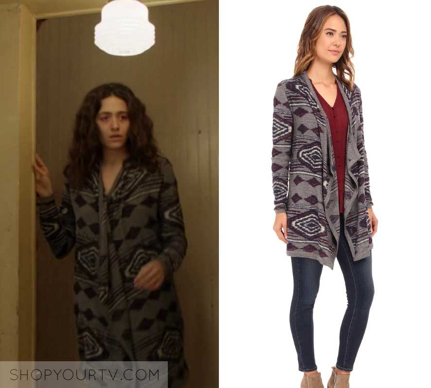 Shameless: Season 6 Episode 1 Fiona's Aztec Open Front Cardigan