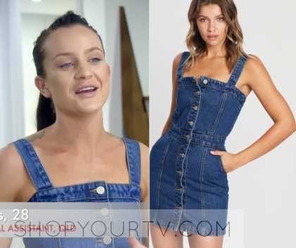 denim button up dress