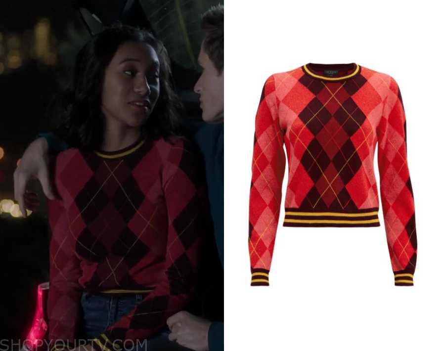 The Perfectionists: Season 1 Episode 2 Caitlin's Red Checked Sweater ...