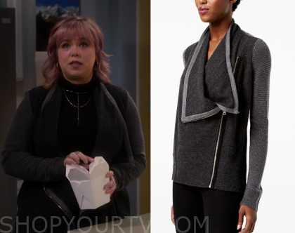 Last Man Standing Season 7 Episode 15 Kristin S Trimmed Zip Jacket Shop Your Tv