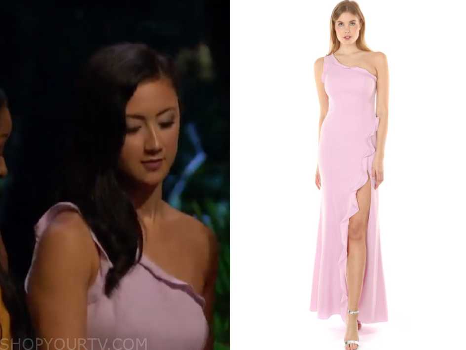 The Bachelor Season 23 Episode 5 Sydney S Lavender Purple One Shoulder Gown Shop Your Tv