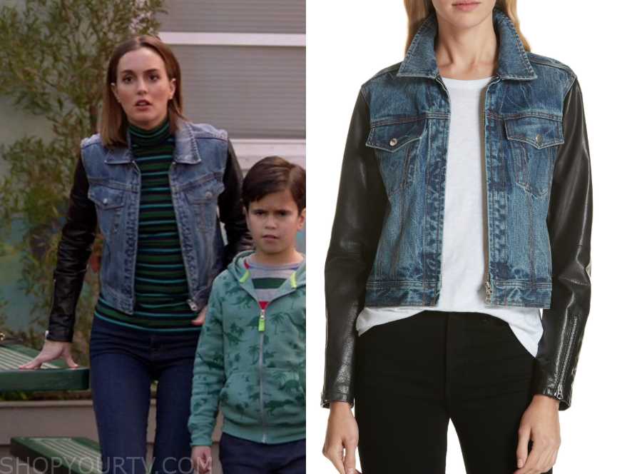 Single Parents: Season 1 Episode 18 Angie's Leather Denim Jacket | Shop ...