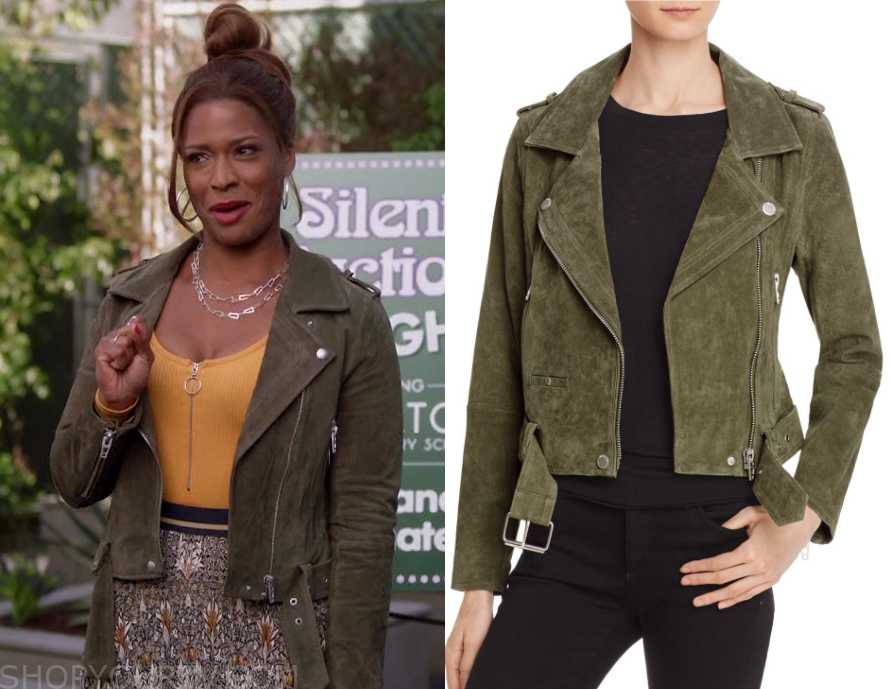 Single Parents: Season 1 Episode 19 Poppy's Green Suede Jacket | Shop ...