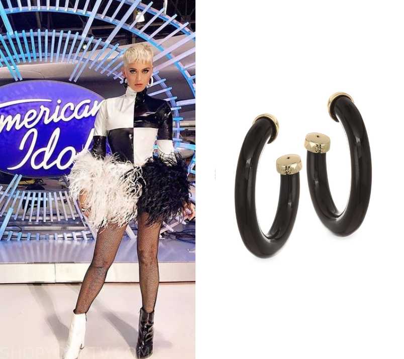 American Idol Season 17 Katy Perry's Black Half Hoop Earrings Shop