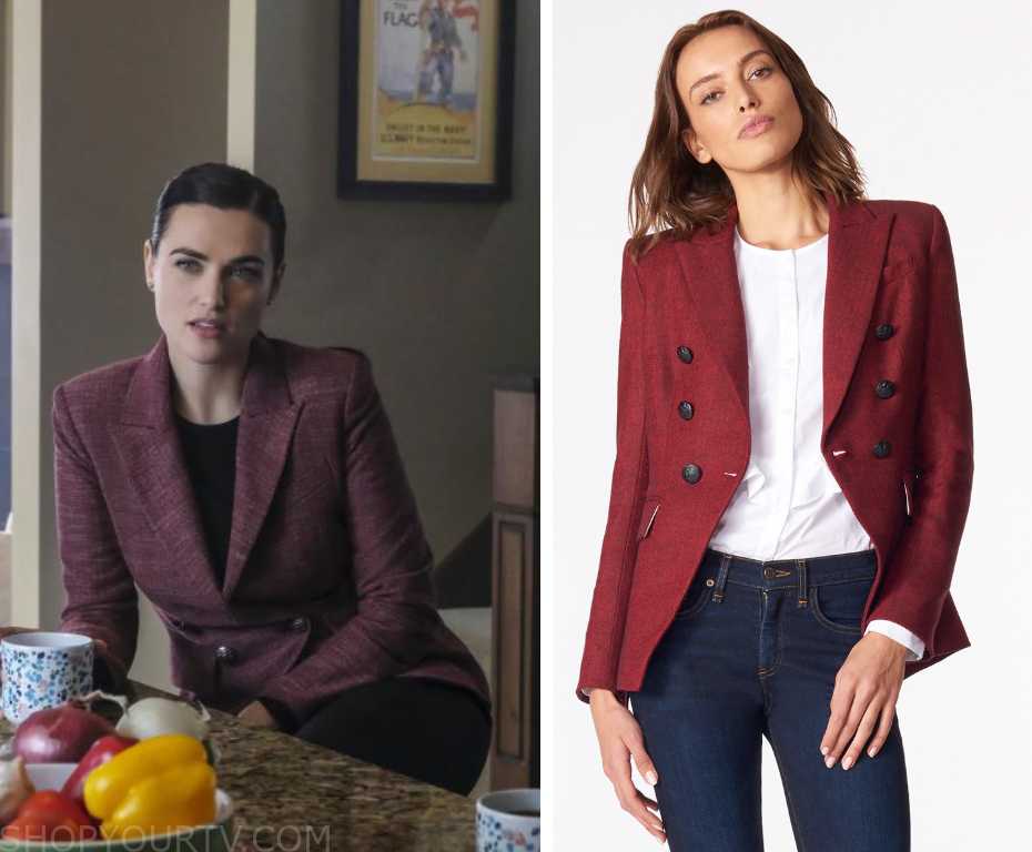 Supergirl: Season 4 Episode 17 Lena's Burgundy Tweed Blazer | Shop Your TV