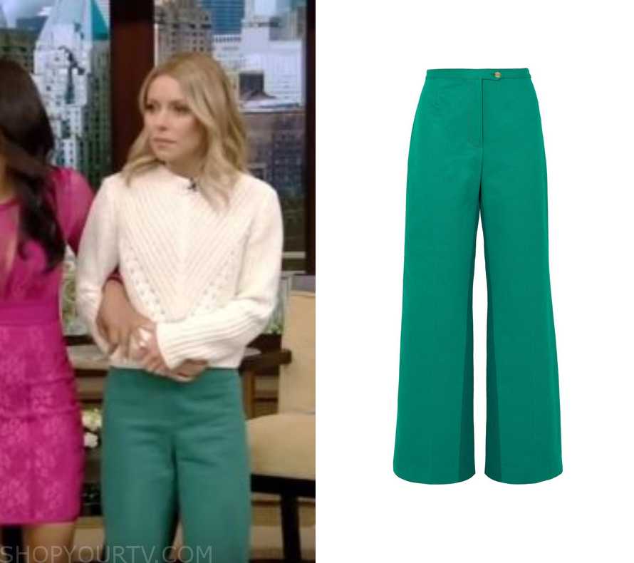 Live with Kelly and Ryan: January 2019 Brie's Flared Red Pants