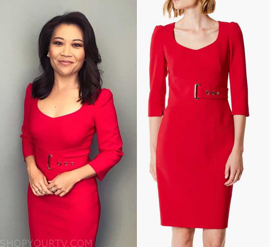 Nine News AU: March 2019 Tracy's Red Belted Dress | Shop Your TV