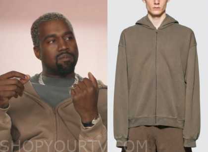 kanye west tan hoodie