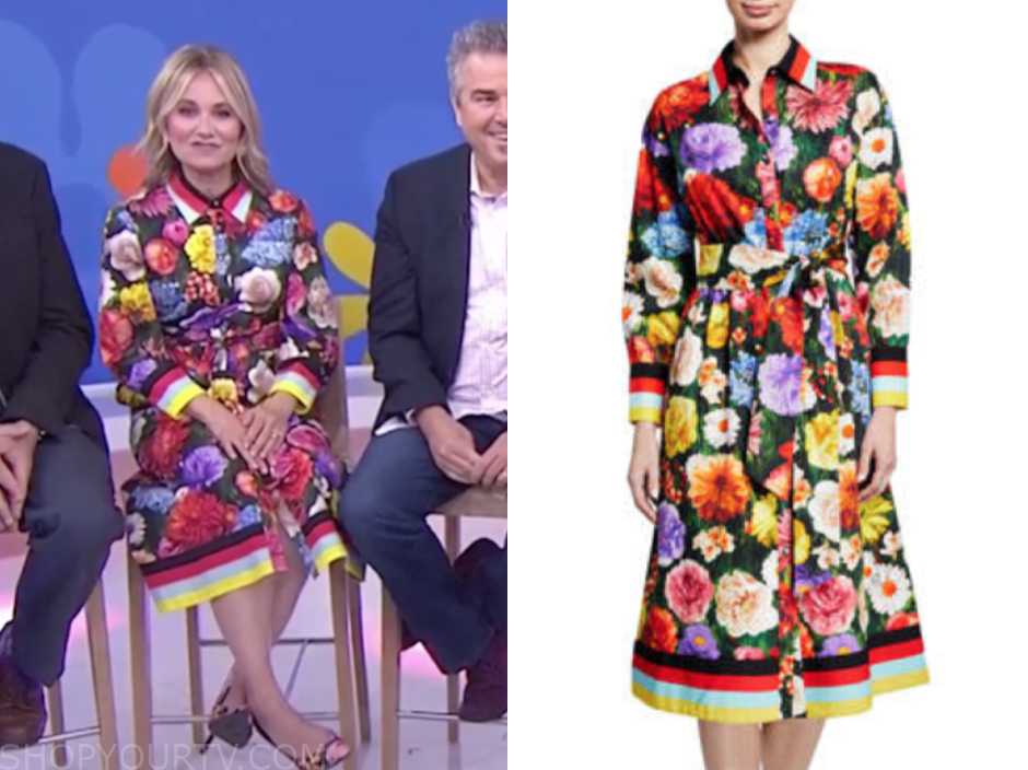 The Today Show: April 2019 Maureen McCormick's Floral Stripe Collar ...