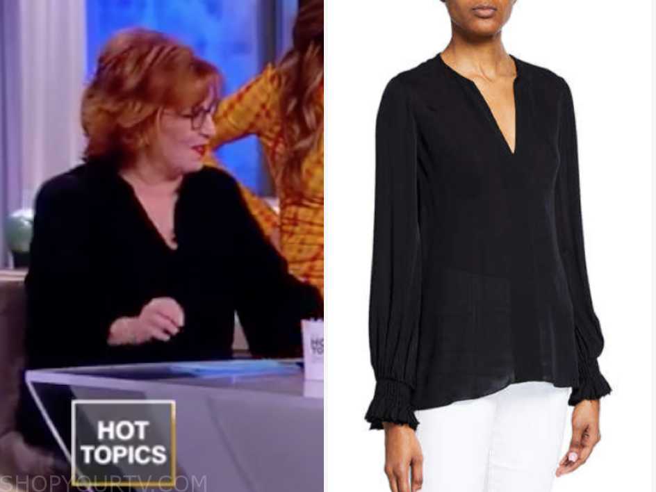 The View April 2019 Joy Behars Black Silk Blouse Fashion Clothes Outfits And Wardrobe On 2138