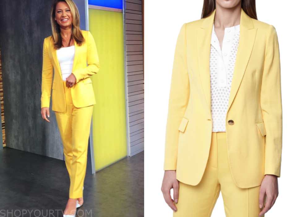 Good Morning America: April 2019 Ginger Zee's Yellow Pant Suit | Shop ...