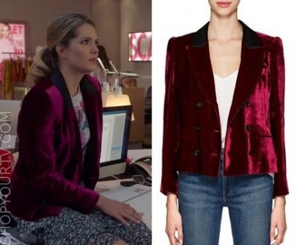 The Bold Type: Season 3 Episode 3 Sutton's Red Velvet Blazer | Shop Your TV