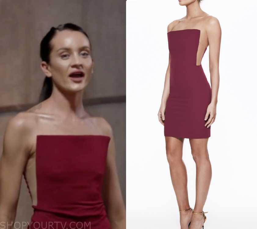 Married At First Sight: Season 6 Ines' Red Square Front Dress