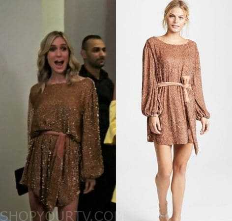 Very Cavallari: Season 2 Episode 7 Kristin's Gold Sequin Tie Dress ...