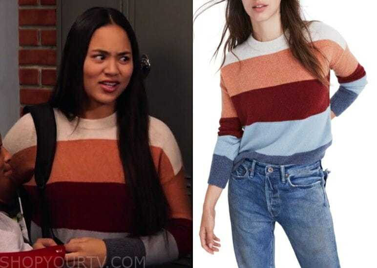 No Good Nick: Season 1 Episode 4 Xuan's Color BLock Sweater | Shop Your TV