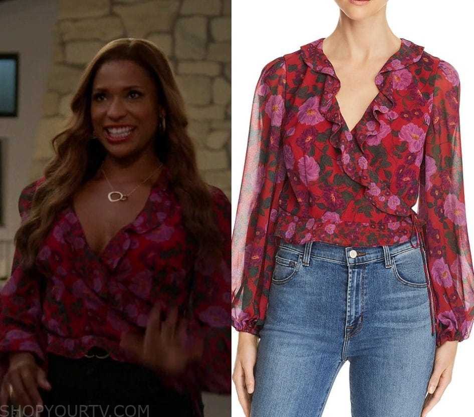 Single Parents: Season 1 Episode 21 Poppy's Pink Floral Blouse | Shop ...