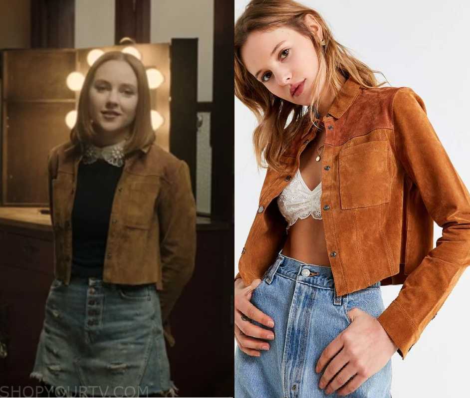 Light As A Feather: Season 1 Episode 5 Violet's Suede Crop Jacket ...