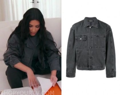 kim kardashian oversized jean jacket