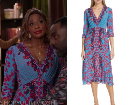 Single Parents: Season 1 Episode 22 Poppy's Blue Floral Dress | Shop ...