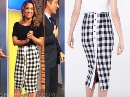 Good Morning America: May 2019 Ginger Zee's Black and White Gingham ...