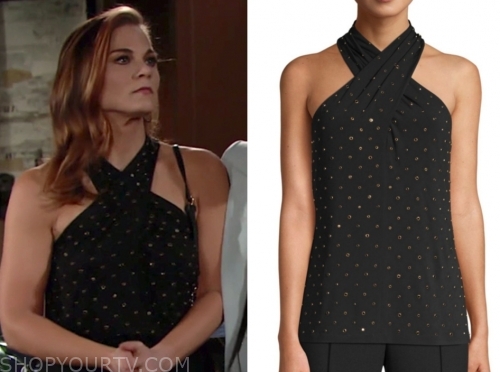 The Young and the Restless: May 2019 Phyllis's Black Stud Halter Top ...