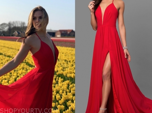 hannah b red dress bachelorette