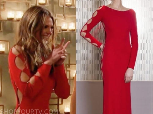 hannah b red dress bachelorette