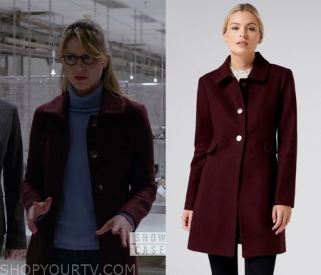 Supergirl: Season 4 Episode 20 Kara's Burgundy Wool Coat | Shop Your TV