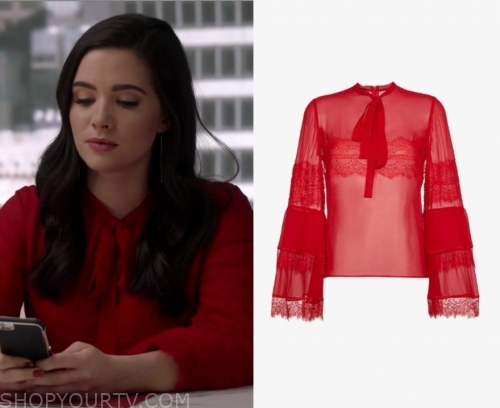 The Bold Type: Season 3 Episode 7 Jane's Red Lace Blouse | Shop Your TV